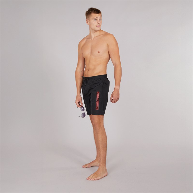Lambretta Mens Swim Shorts Black