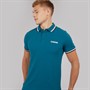 Lambretta Mens Tripple Tipped Polo Gulf Coast White/Cinder/Navy