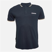 Lambretta Mens Twin Tipped Polo Navy Cinder/Cream