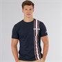 Lambretta Mens Side Striped T-Shirt Navy