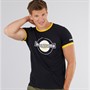 Lambretta Mens Logo Ringer T-Shirt Black/Gold Black Gold