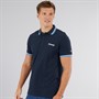 Lambretta Mens Triple Tipped Polo Shirt Navy White Blue Smoke Blue