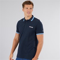 Lambretta Mens Triple Tipped Polo Navy/White/Blue Smoke/Blue