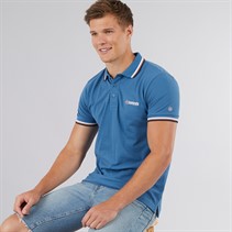 Lambretta Mens Triple Tipped Polo Dark Blue/White/Cork/Navy