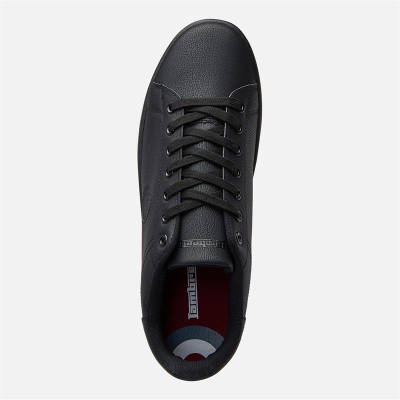 Lambretta Mens Pinball 2 Trainers Black W/Black Sole Black W/Blk Sole