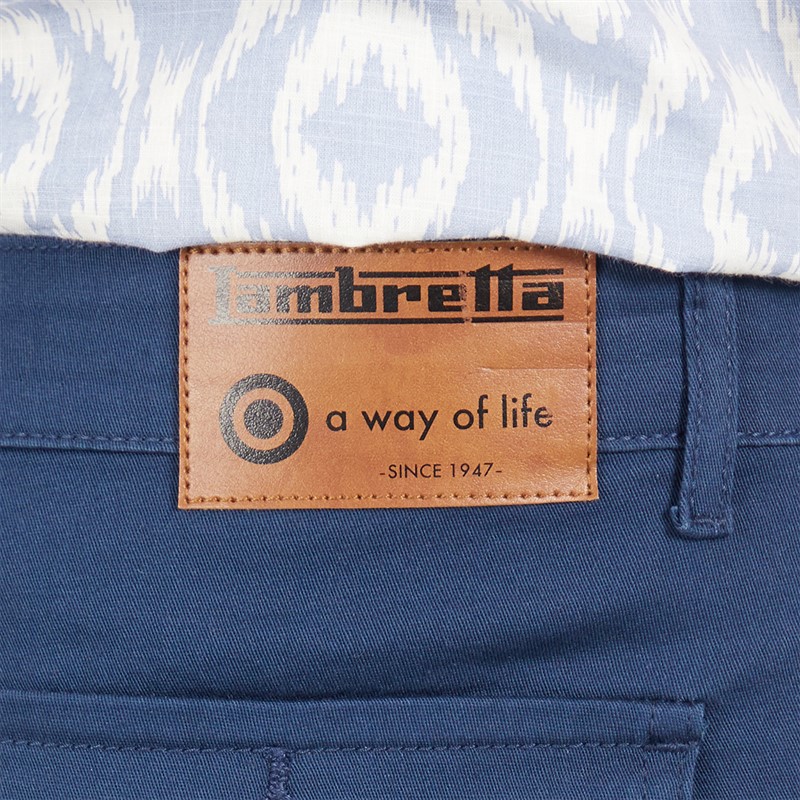 Lambretta Mens Cargo Shorts Navy