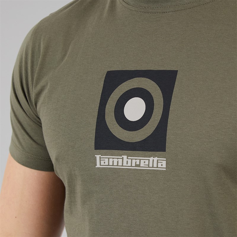 Lambretta Mens Target Box T-Shirt Khaki