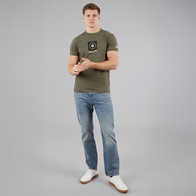 Lambretta Mens Target Box T-Shirt Khaki
