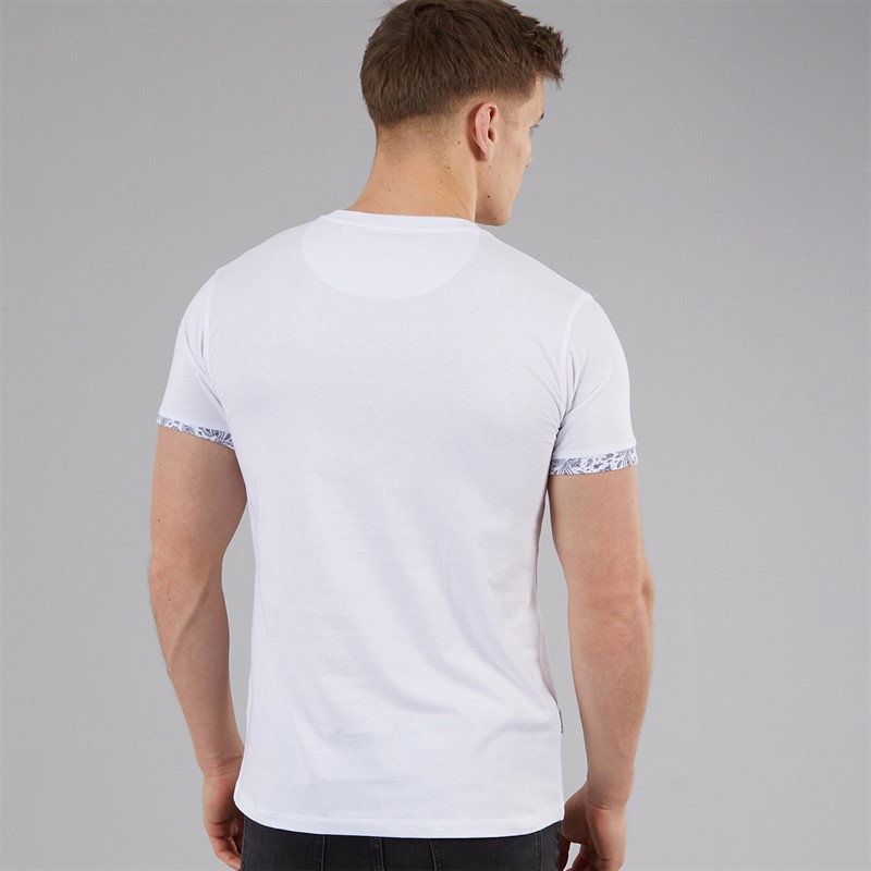 Lambretta Mens Paisley Target T-Shirt White
