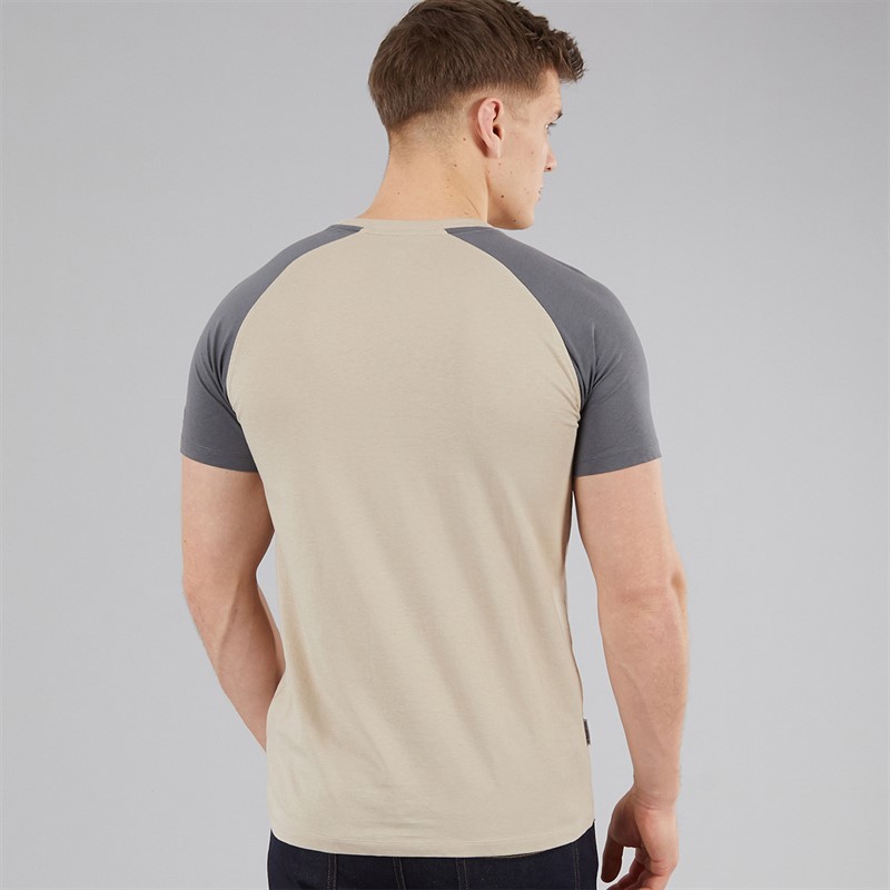 Lambretta Mens Raglan 47 T-Shirt Stone