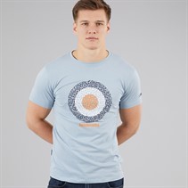 Lambretta Mens Geo Target T-Shirt Dusky Blue