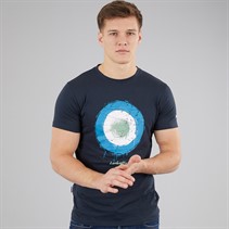 Lambretta Mens Target Spray T-Shirt Navy