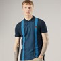 Lambretta Mens Classic Stripe Polo Shirt Navy/Moonlit Ocean