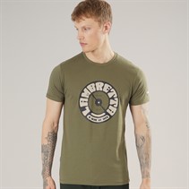 Lambretta Mens Vinyl T-Shirt Khaki