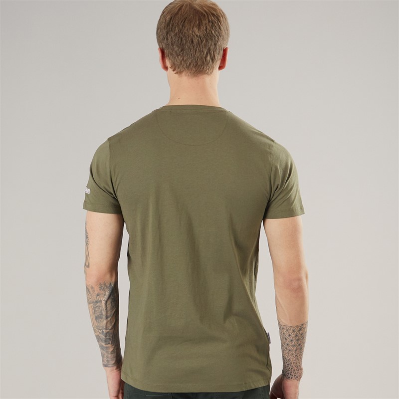 Lambretta Mens Vinyl T-Shirt Khaki