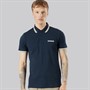 Lambretta Mens Triple Tipped Polo Shirt Navy Navy White/Stone/Basil