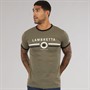 Lambretta Mens Target Ringer T-Shirt Khaki