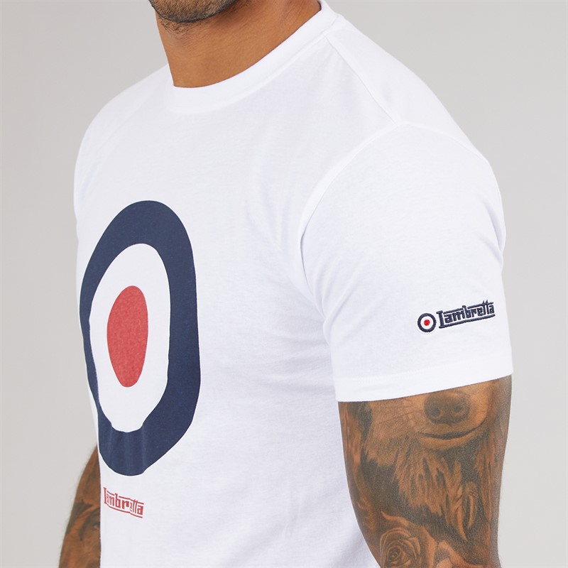Lambretta Mens Target T-Shirt White