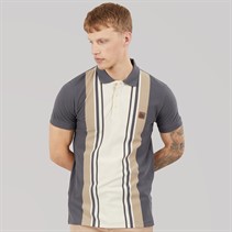 Lambretta Mens Classic Stripe Polo Shirt Iron