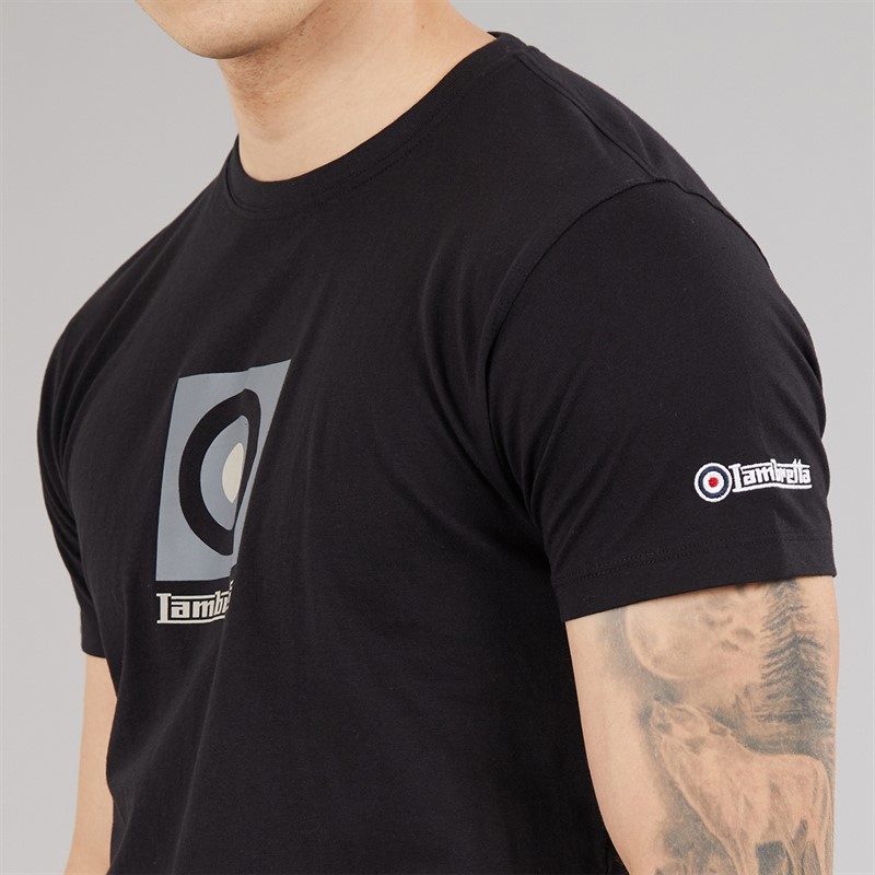 Lambretta Mens Target Box T-Shirt Black