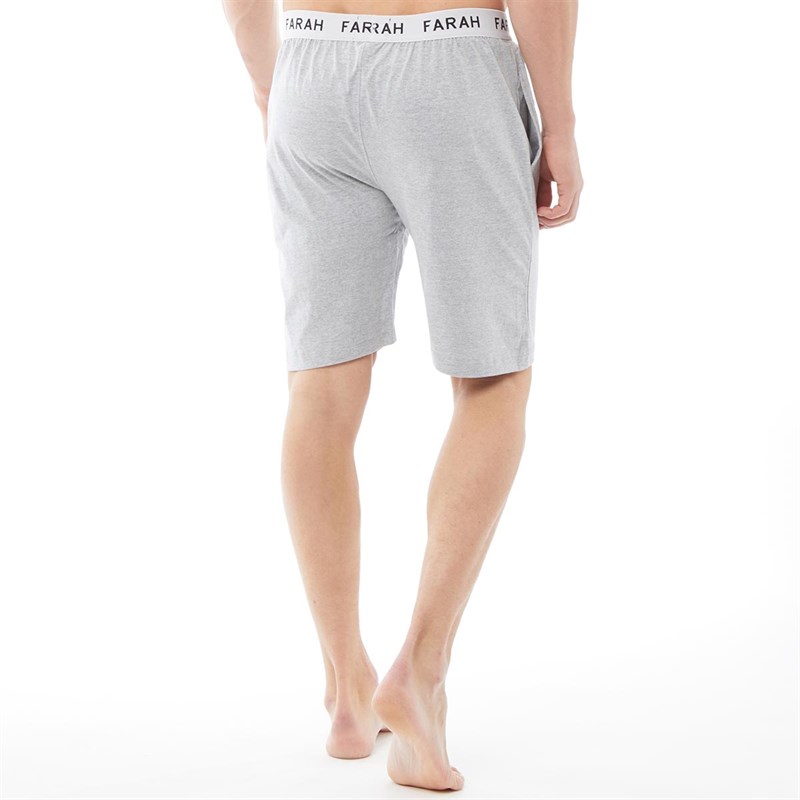 Buy FARAH Mens Kielder Lounge Shorts Grey Marl