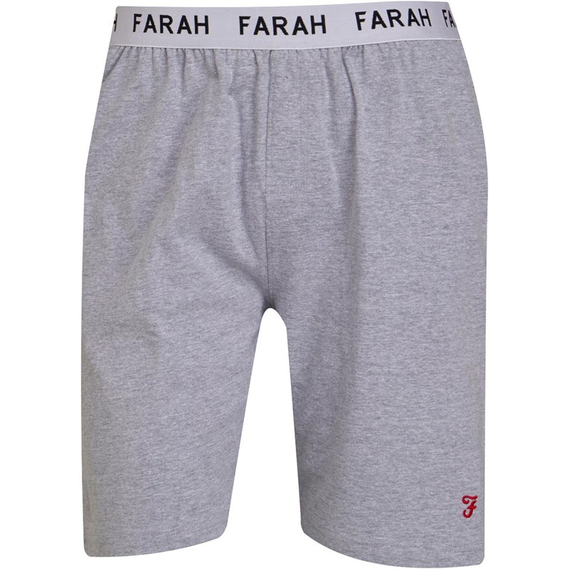 Buy FARAH Mens Kielder Lounge Shorts Grey Marl