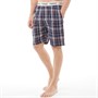FARAH Mens Porther Yard Dyed Lounge Shorts Navy Check