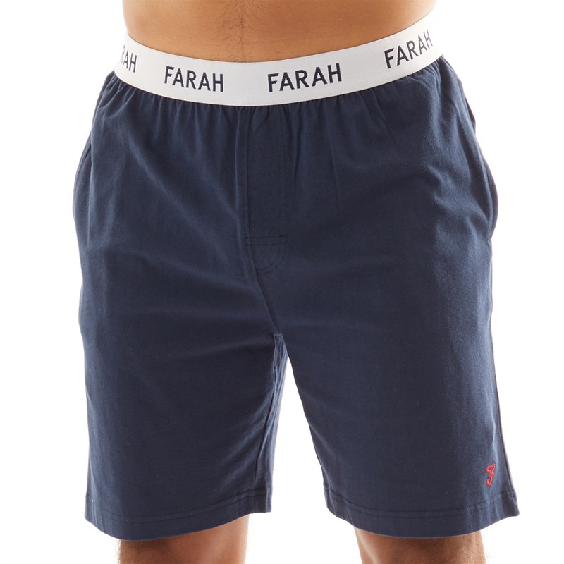 FARAH Mens Kielder Lounge Shorts Total Eclipse