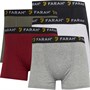 Farah Mens Gaveer Five Pack Boxers Black/White/Grey/Burgundy/Khaki