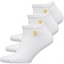Farah Mens Rockville Three Pack Trainers Line Socks White