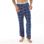 FARAH Mens Sakis Flannel Lounge Pants Navy/Blue Check