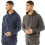 FARAH Mens Frimmer Two Pack Hoodies Navy/Charcoal