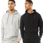 FARAH Mens Frimmer Two Pack Hoodies Black/Grey