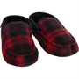 FARAH Mens Fawsley Moccasin Slippers Red/Black Check