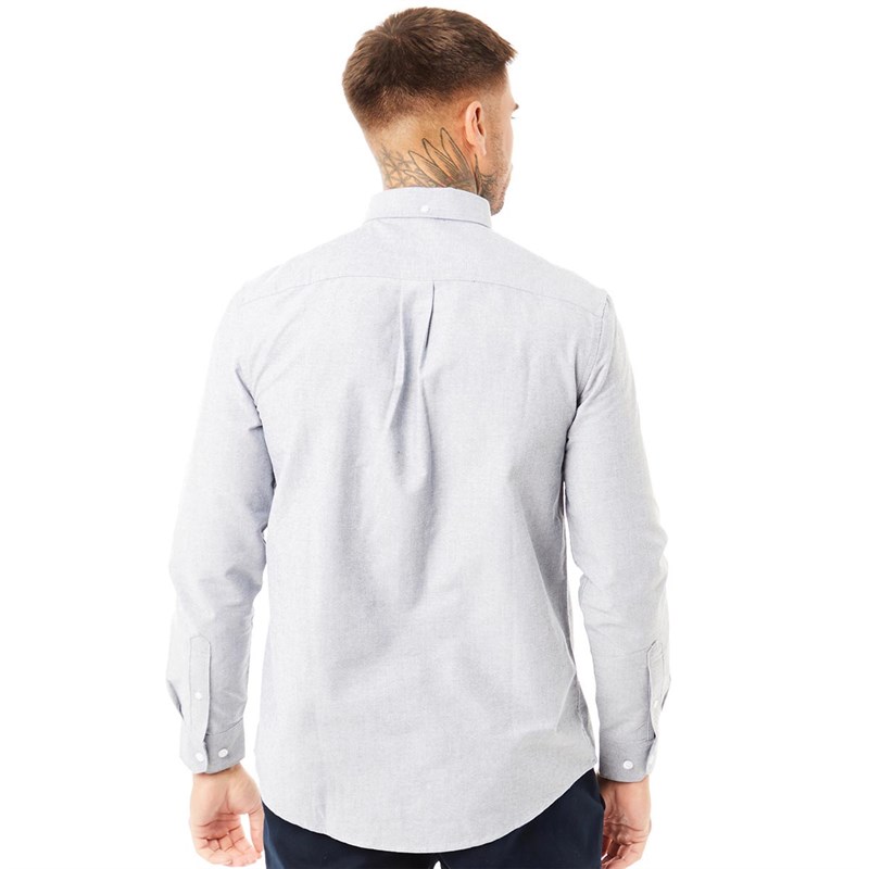 Farah Męskie Drayton Koszule z Długim Rękawem Granatowy Margielowy