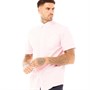 FARAH Mens Drayton Short Sleeve Shirt Pastel Pink