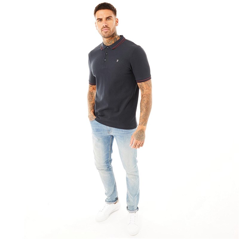 Farah Polos à manches courtes Homme Bleu Marine