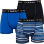 Farah Mens Sitka Three Pack Boxers Black Stripes/Cobalt Blue/Black
