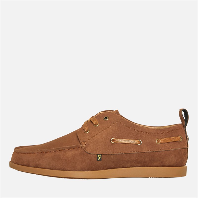 Farah Mens Coady Deck Shoes Tan/Gum