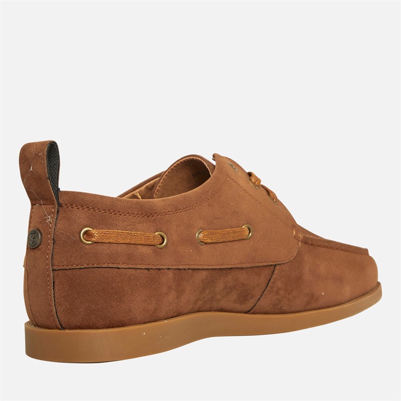 Farah Mens Coady Deck Shoes Tan/Gum