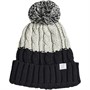 Farah Mens Elwick Cable Knitted Bobble Hat Black