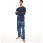 Farah Mens Steeni Lounge Set Navy/Navy Check
