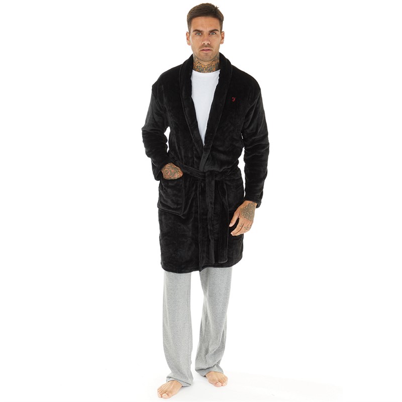 Farah Mens Foreman Robe Black