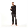 Farah Mens Steeni Lounge Set Black/Black Check