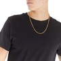 Farah Mens Burnished Ring And Bar Fixture Necklace Pale Gold