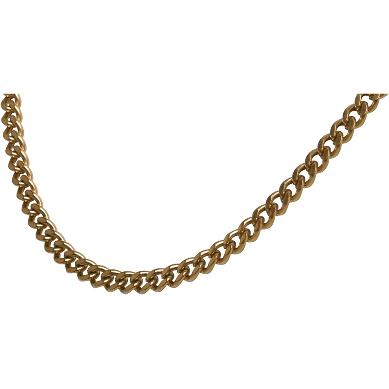 Farah Mens Burnished Ring And Bar Fixture Necklace Pale Gold