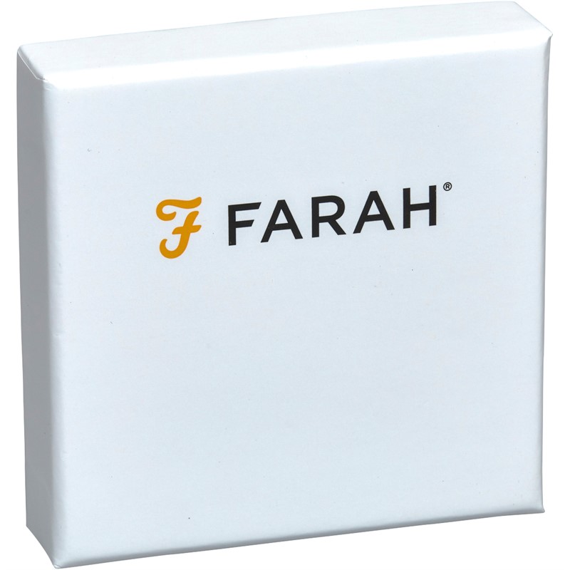 Farah Mens Burnished Ring And Bar Fixture Necklace Pale Gold