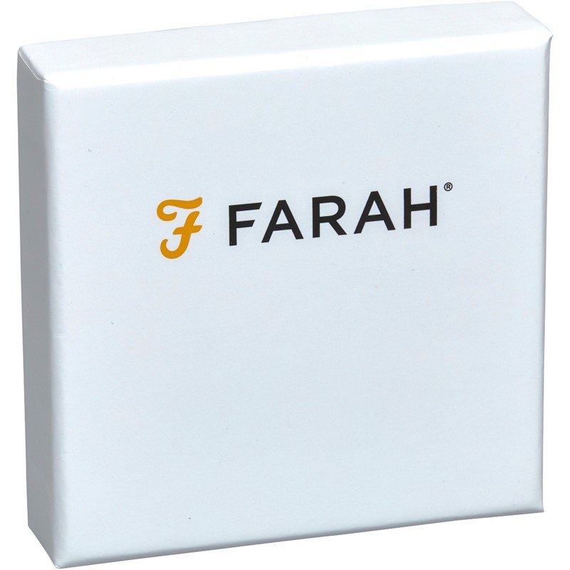 Farah Mens Burnished Flat Curb Bracelet Pale Gold