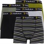 Farah Mens Ronson Five Pack Boxers Khaki Marl/Grey Marl/Moss Green/Black/Stripes