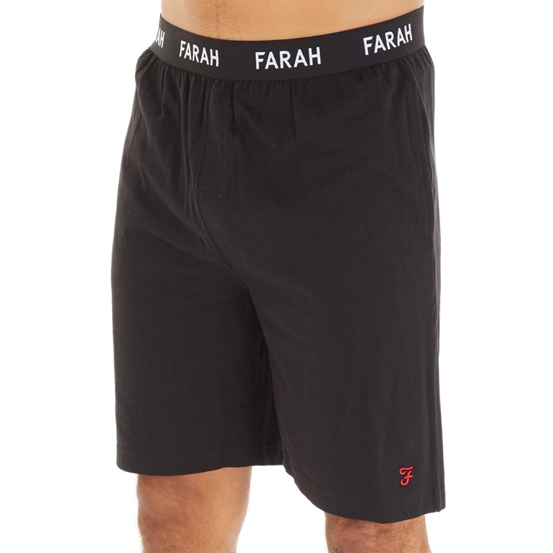 Farah Mens Kielder Lounge Shorts Black